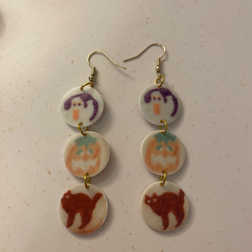 Halloween Cookie Dangle Earrings
